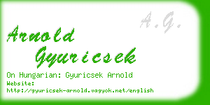 arnold gyuricsek business card